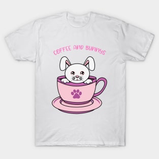 All i need is coffee and rabbits T-Shirt